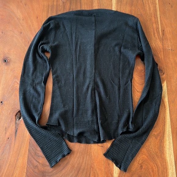 FP Movement Black Waffle Button Top - Picture 4 of 4